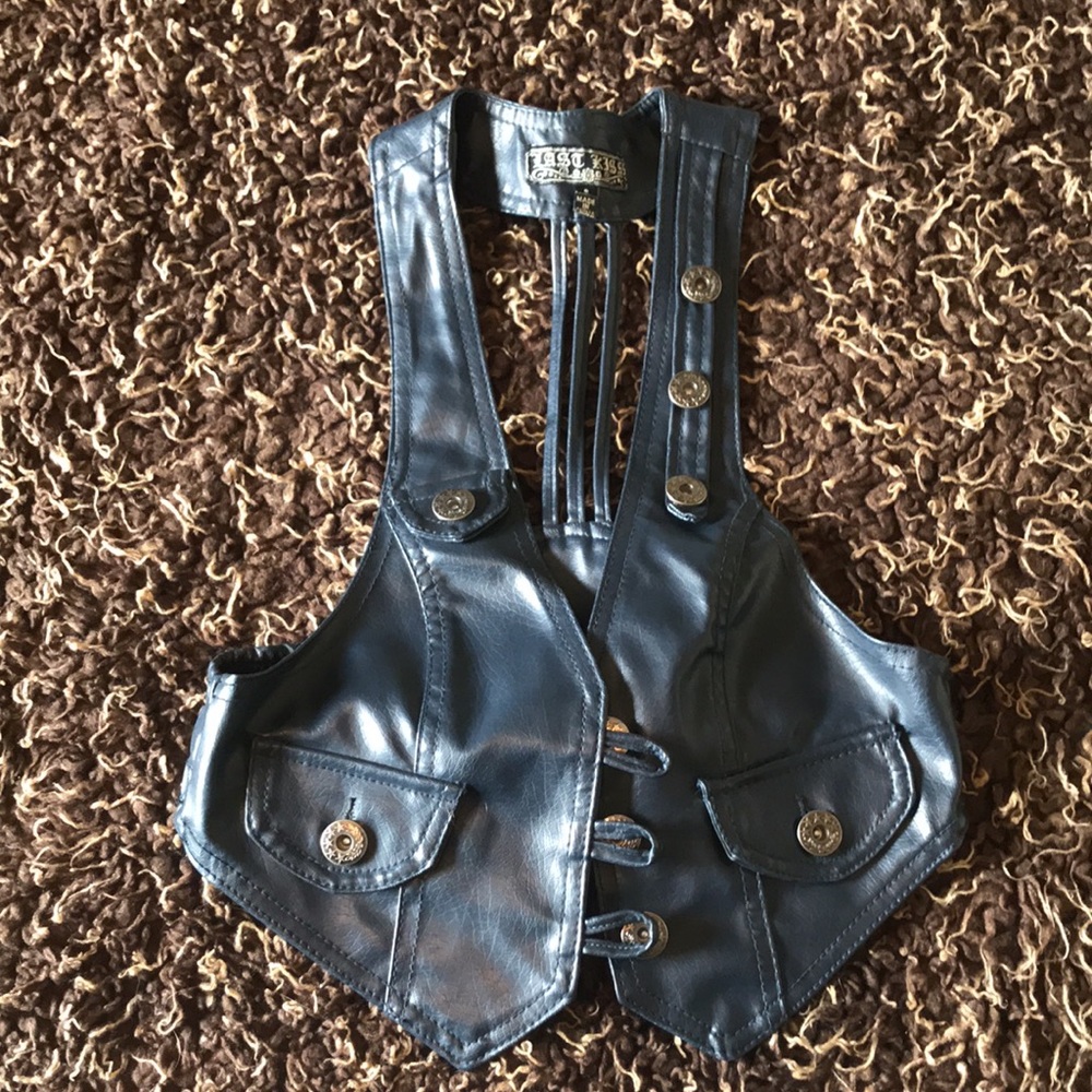 Last Kiss faux leather vest